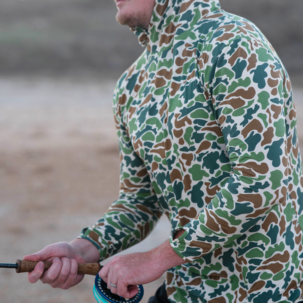 LOOGU Women's UPF 50+ Sun Protection Hoodie - Lightweight Quick-Dry, Tree Camo, X-Small
