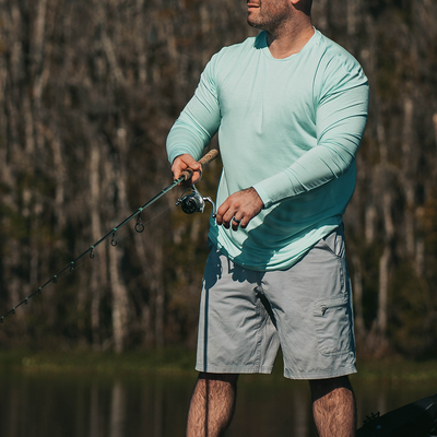 Lunkr's Active Long Sleeve in Bimini: Ultimate Comfort and Sun Protection with UPF 50+, Fast-Drying, and Odor-Resistance#color_bimini